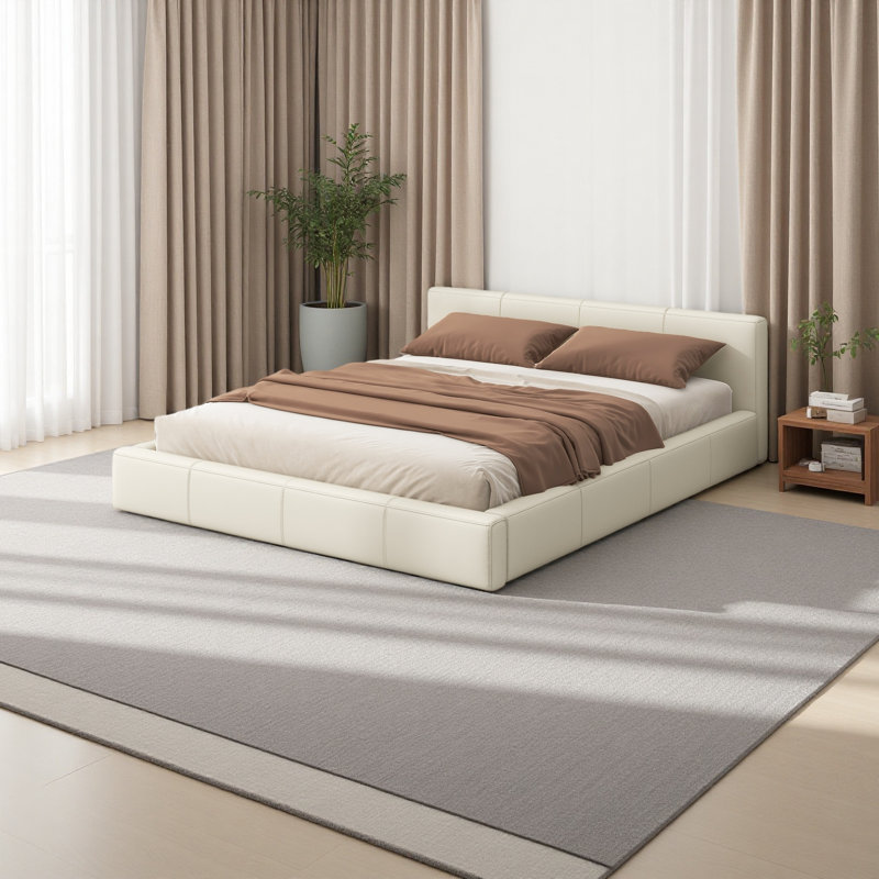 [Lit rembourré élégant] - Le choix idéal pour votre chambre à coucher, Grand lit