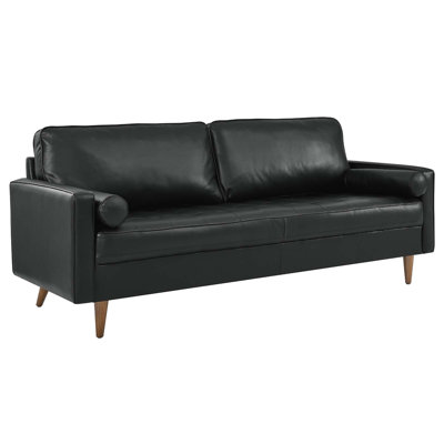 Valour 81" Leather Sofa In Brown