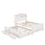 Lit plateforme double avec lit gigogne et 3 tiroirs-1618220019