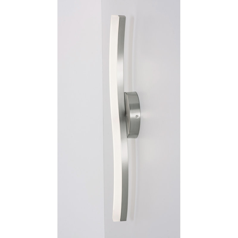Éclairage à DEL à intensité variable pour meuble-lavabo Jahnyia, Nickel satiné