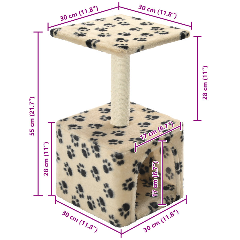 Alvin 55cm H Cat Tree, Beige