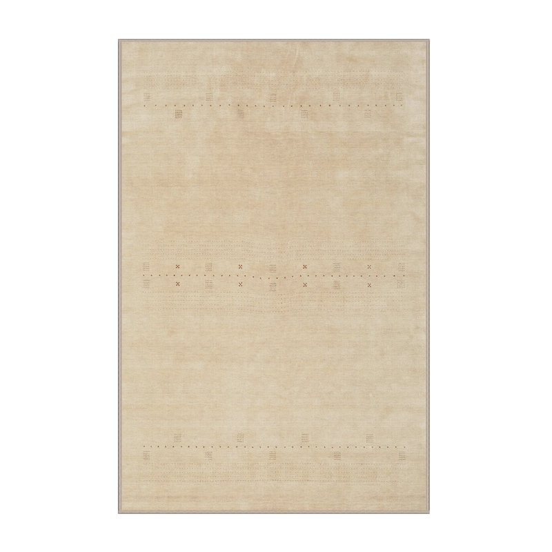 Surface beige contemporaine tapis, Rectangle 5 pi x 7 pi