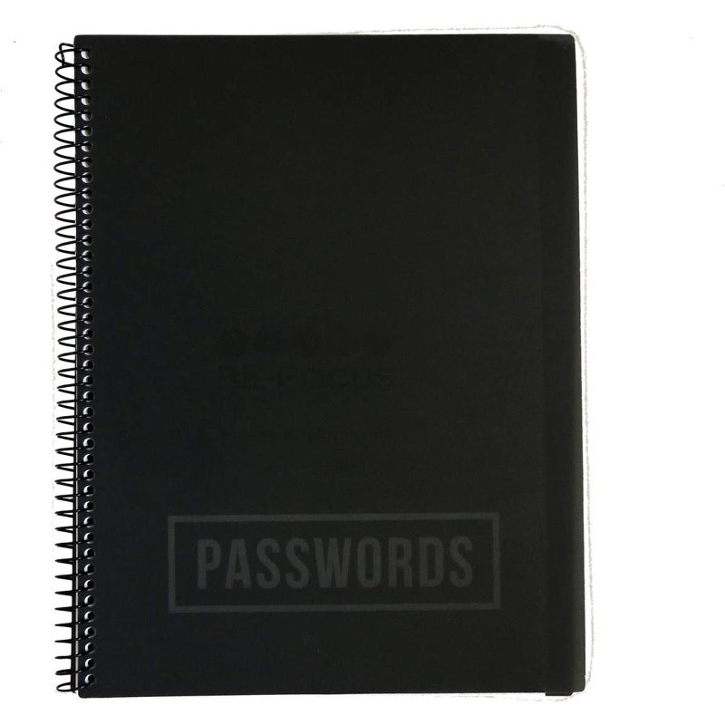 Small/Mini Password Keeper Notebook, Black