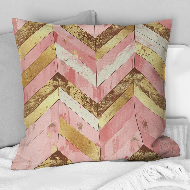 Coussin Chevron, H 18 po x l 18 po