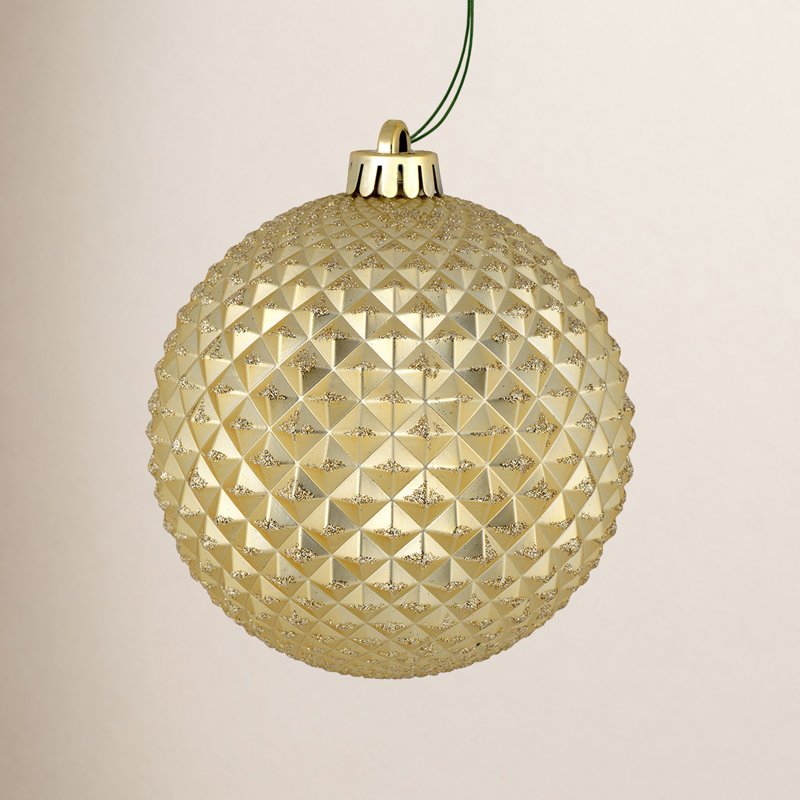 Ornement boule Durian Glitter, Champagne