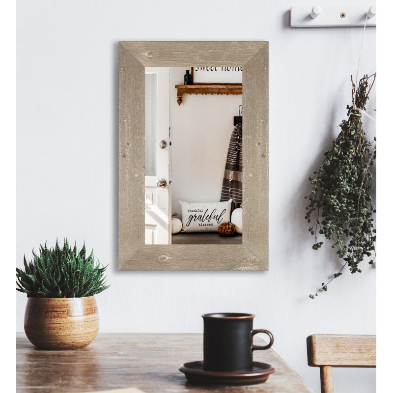 Miroir décoratif, 33 po x 24 po, Brun récolte