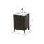 Meuble-lavabo simple 24 po en chêne chocolat-849997507-849997516