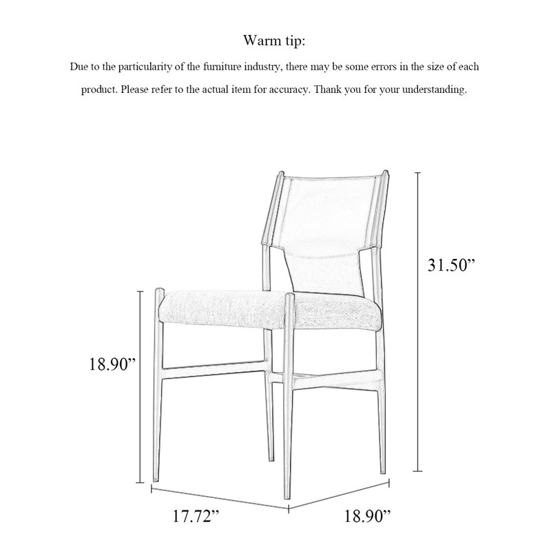 Fauteuil à dossier simple en cuir Light Luxury Home Modern
