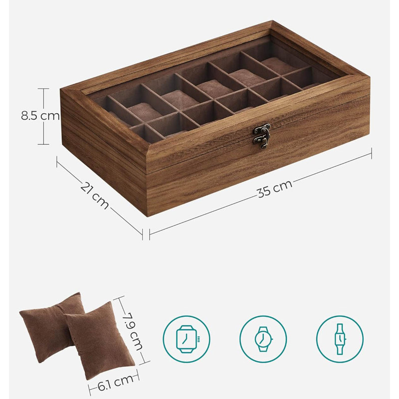Watch Box +, Rustic Walnut