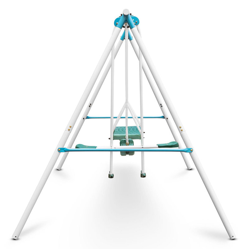 OneConcept Metal Swing Set with 3 Swing(s), Blue