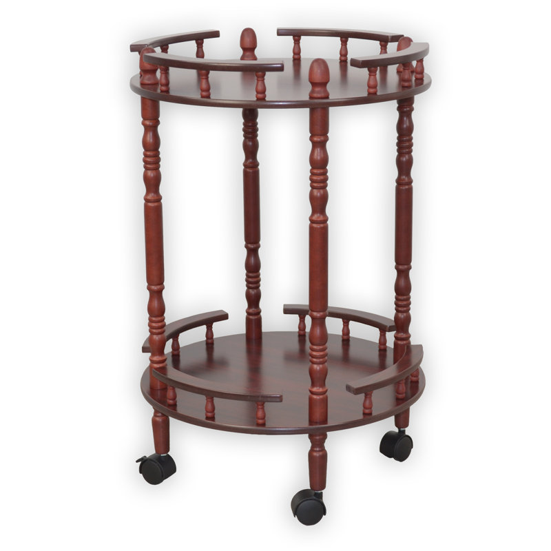 Kathlene Serving Cart, Red-brown