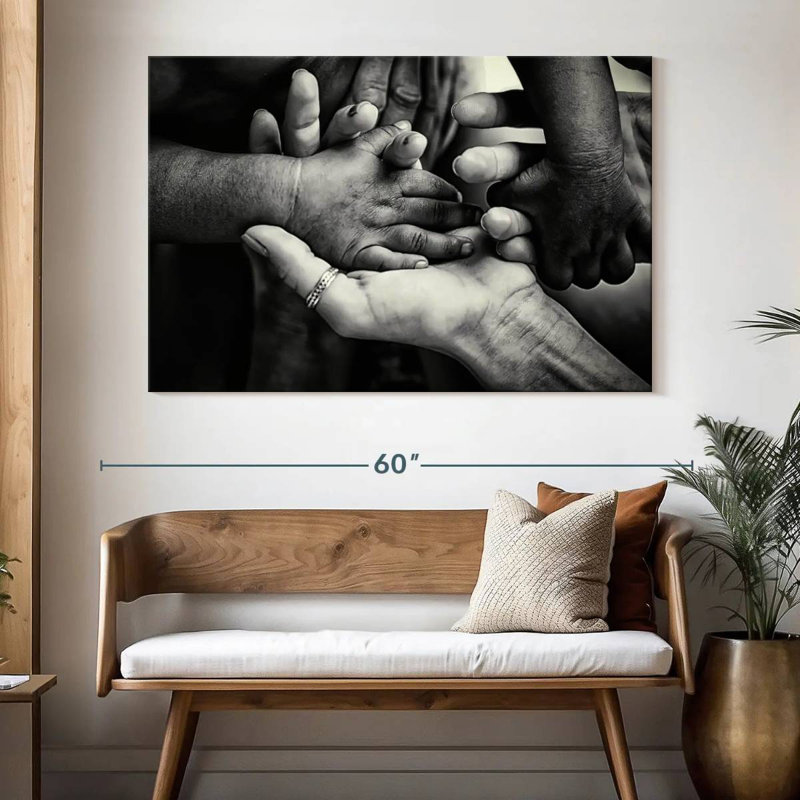 Leisha Family Hands BW, 34" H x 51" W
