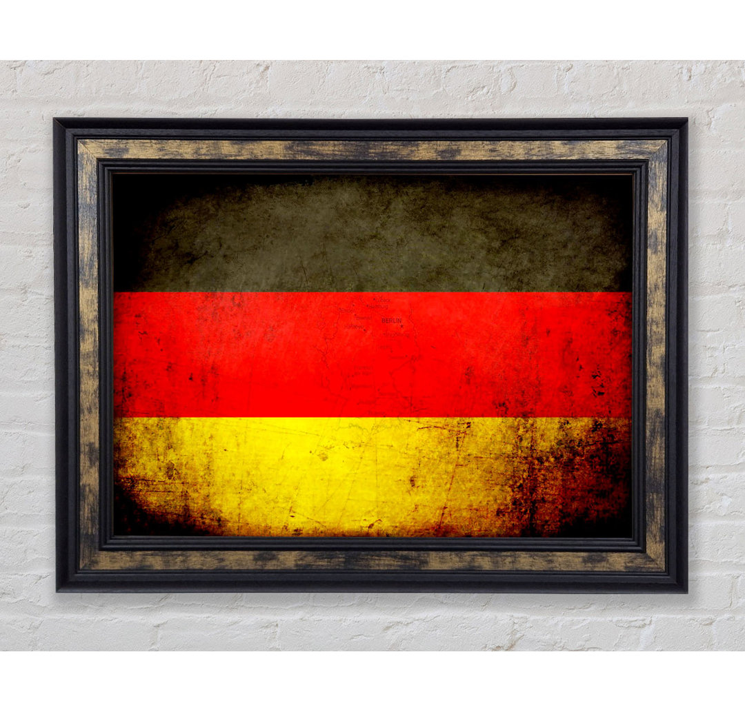 Deutschland Flagge Grunge - Einzelner Bilderrahmen Kunstdrucke