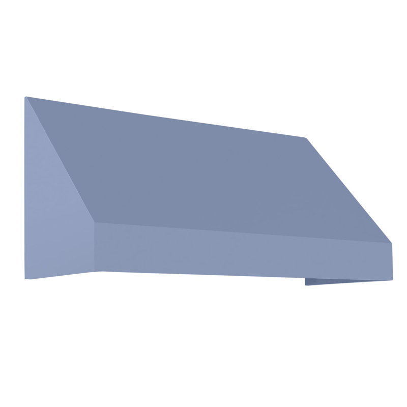 Auvent fixe en tissu acrylique New Yorker Awntech, H 31 po x l 64,5 po x P 24 po, Bleu cendré