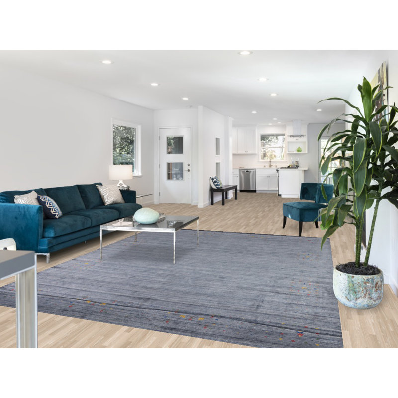 Tapis tribal bleu Gabbeh 8