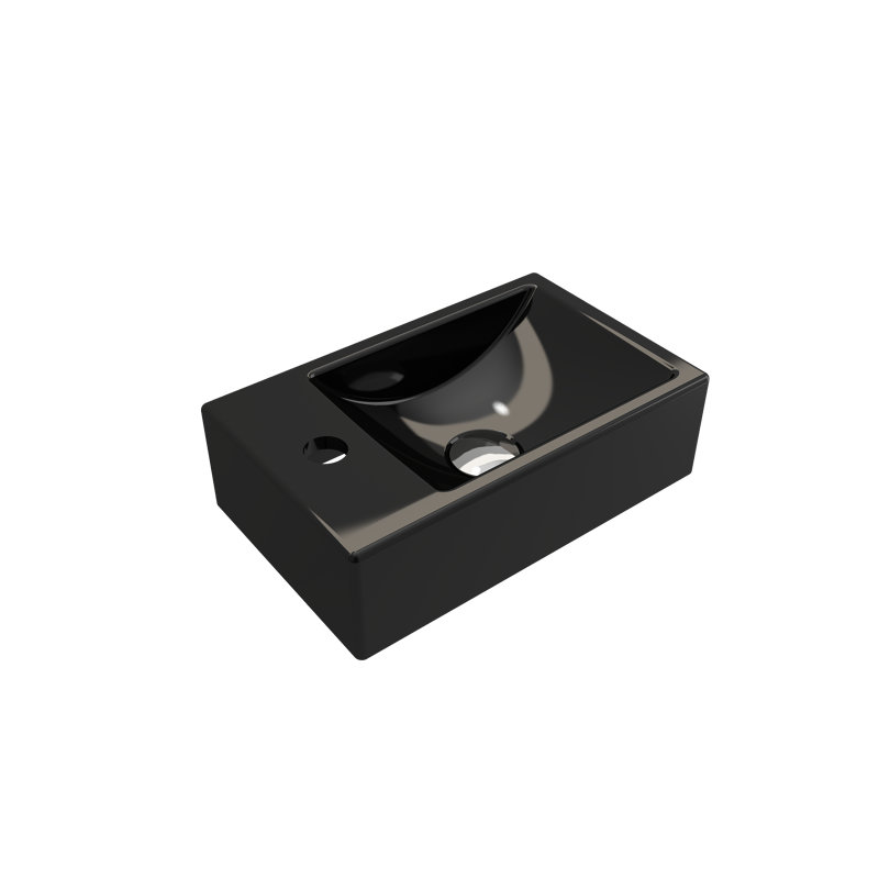 Milano 14.57'' L Bathroom Sink, Black