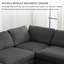 Canapé modulaire en velours côtelé 8 pièces de 176 po de largeur-1782637374