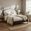 Fawnda Metal Four Poster Bed with Upholstered Headboard