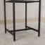 Table de bar, équipée de 2 tabourets de bar, avec dossier et cloison (brun rustique)