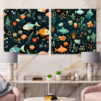 Perrine - Coastal Acrylic Wall Art Glass Set Of 2