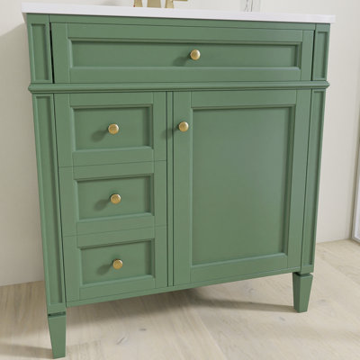 Ensemble de meuble-lavabo autoportant 30 po avec comptoir en céramique 30 po