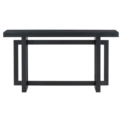 59.1" Painted Entryway Console Table, With Pine Veneer Unique Triple Rectangle Design With Thick Pine Wood Legs, Extra Long Sofa Table Versatile For Hallway, Living Room, Kitchen