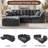 110" Cloud Sectional Couches L-Shaped Modular Boneless Chenille Sofa Couches With Deep Seat Ottoman And Side Pockets, Module Combination For Living Room 3 Seater-493577410