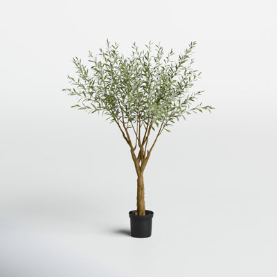 Tarik Olivia Grande Realistic Faux Grand Olive Tree Drop-In 8 ft.