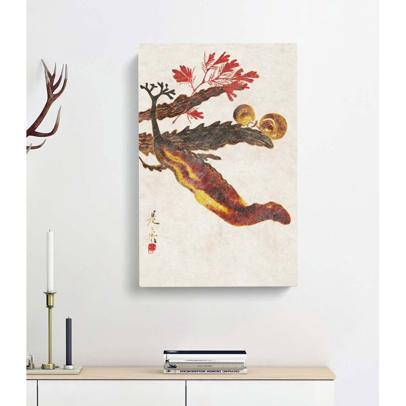 Seaweed by Shibata Zeshin - Wrapped Canvas, 60cm H x 40cm W x 3cm D