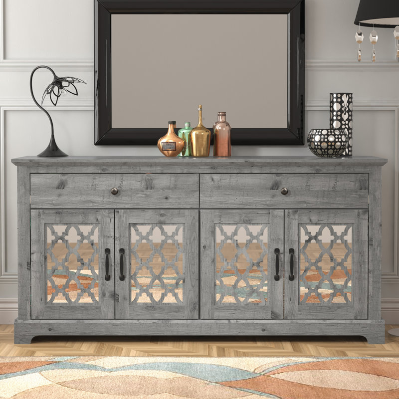 Blaire 2 Drawer Sideboard, Mexican Gray, Moorish