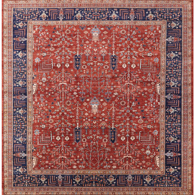 Tapis oriental orange