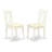 3 Piece Dining Room Furniture Set Contains a Round Kitchen Table with Pedestal and 2 Linen Fabric Dining Chairs, Linen White-112157873-112157886-112157887