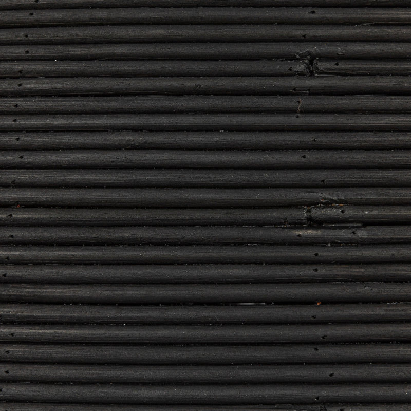 Marina Round Rattan Barrel Side Table, Black