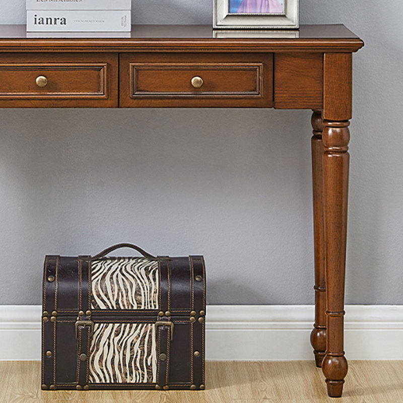 Bureau de 13,77 pouces de profondeur American-style, Tanné, H 29,92 po x l 39,37 po x P 13,77 po