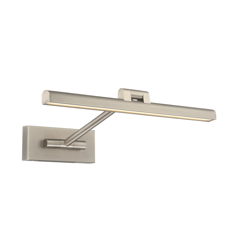 Reed 25In LED Adjustable Picture Light 3000K In Black, 3" H x 11.4" W x 16.5" D, Brushed Nickel