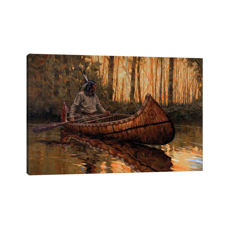 «Autumn Light» par Joe Velazquez - peinture sur toile tendue, H 26 po x l 40 po x 1,5 po