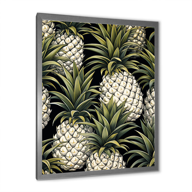 «Sweet Pinapple», reproduction sur toile, Cadre photo argenté, H 32 po x l 24 po x P 1 po