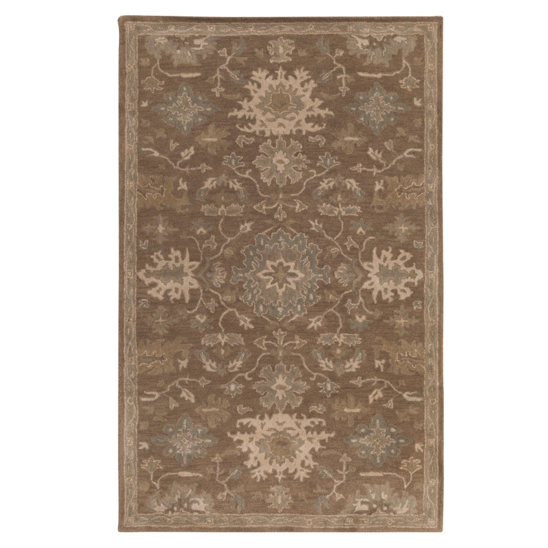 Gurusharan Oriental Hand-Tufted Wool Taupe/Beige/Brown Area Rug, Rectangle 2' x 3'