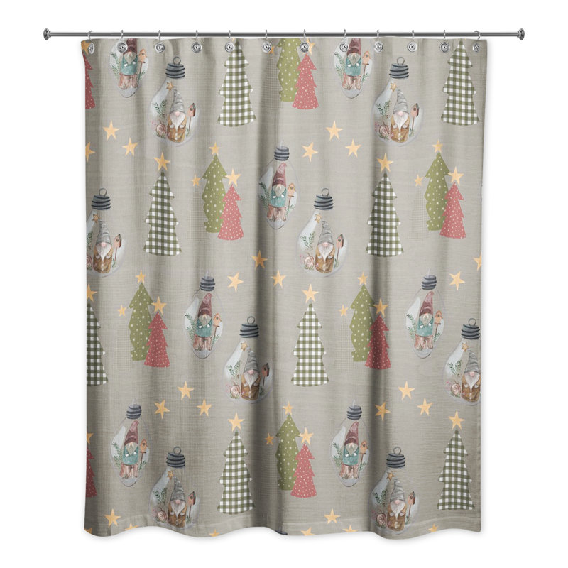Rideau de douche simple Diyana, Gris