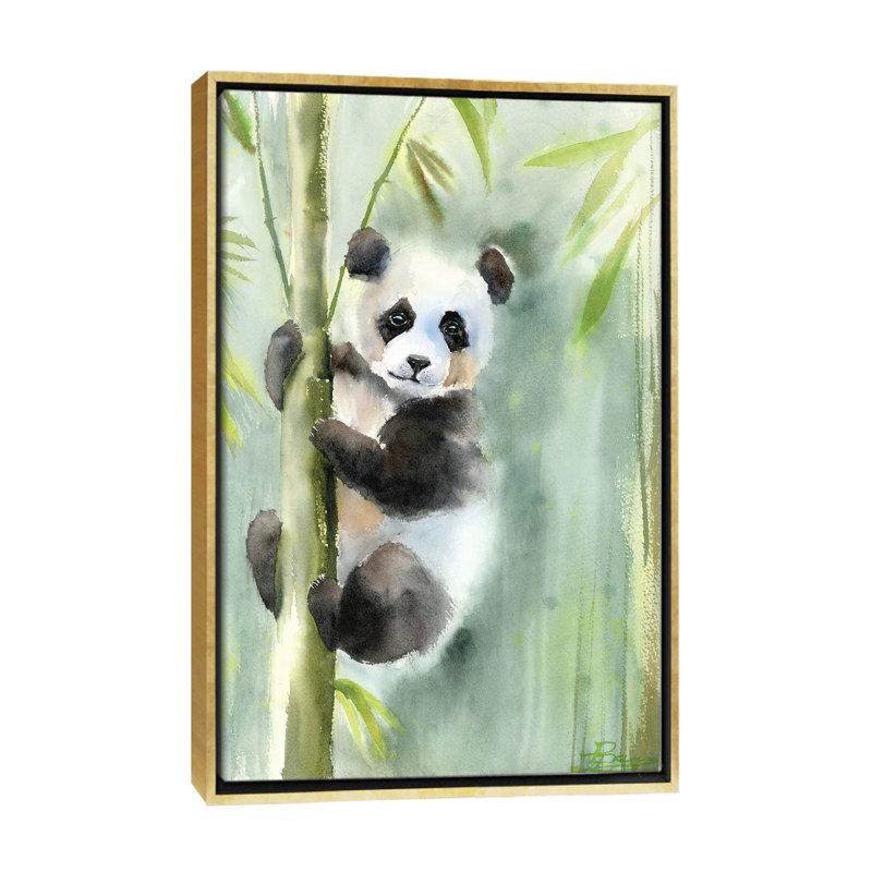 Koala sur l'arbre - reproduction d'art murale - toile encadrée, 26" x 18", Framed Canvas, Gold