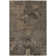 Tapis en laine et viscose à motif abstrait camouflage brun fait à la main Knightsville