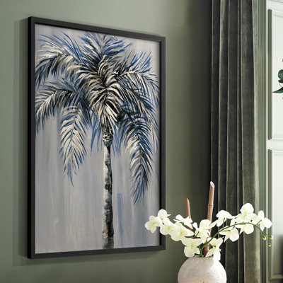 Palm Magic Evening I, reproduction encadrée - bois massif
