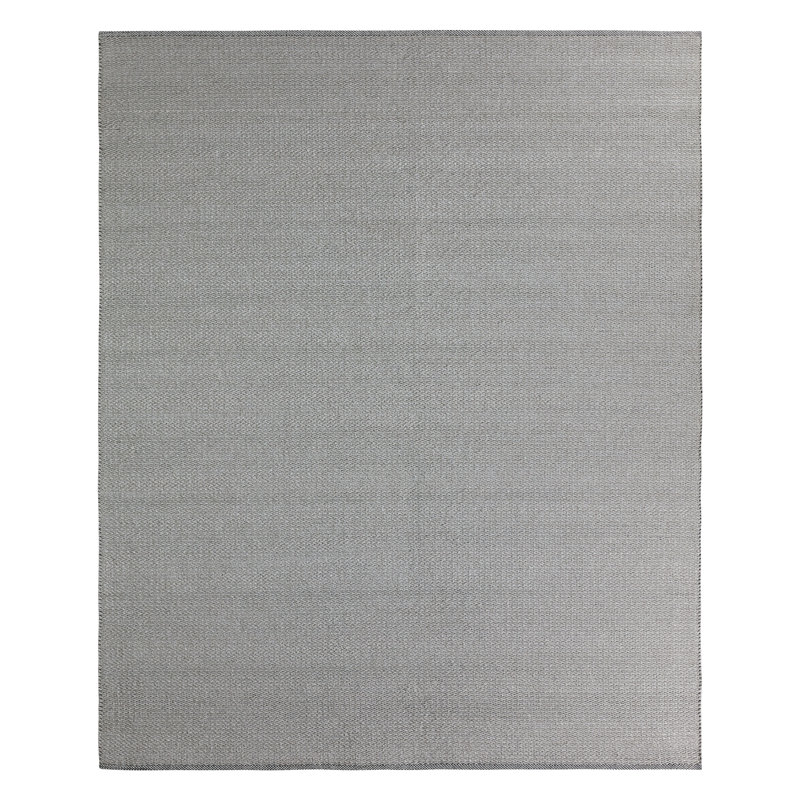 Tapis intérieur / extérieur gris clair en polypropylène / polyester tissé à la main Rectangle Annable, Rectangle 8 pi x 10 pi