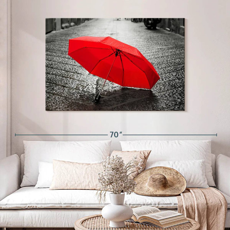 Parapluie rouge vif Kerner, H 32 po x l 48 po