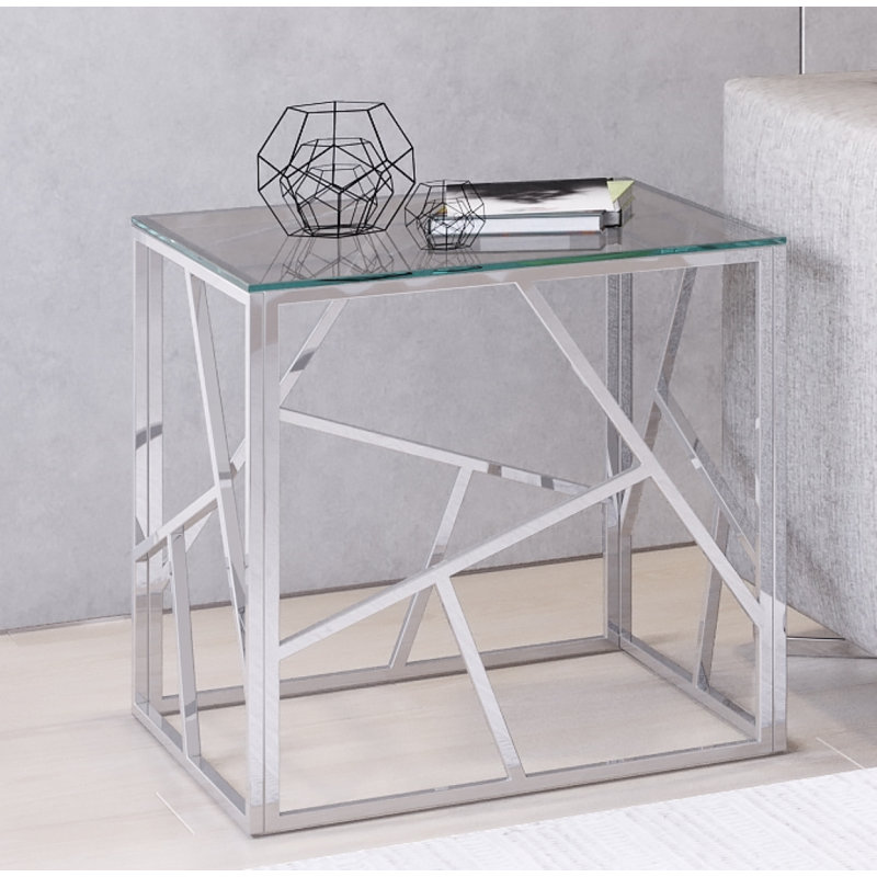 Kieta Clear Glass Side Table