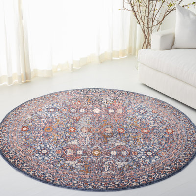 Ralph Lauren Belvoir Power Loomed, Polyester, Navy Area Rug