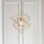 Curran 1 - Light Antique Gold Square/Rectangle Pendant-156416481