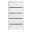 Commode 5 tiroirs avec grands tiroirs en tissu, blanc-918224875