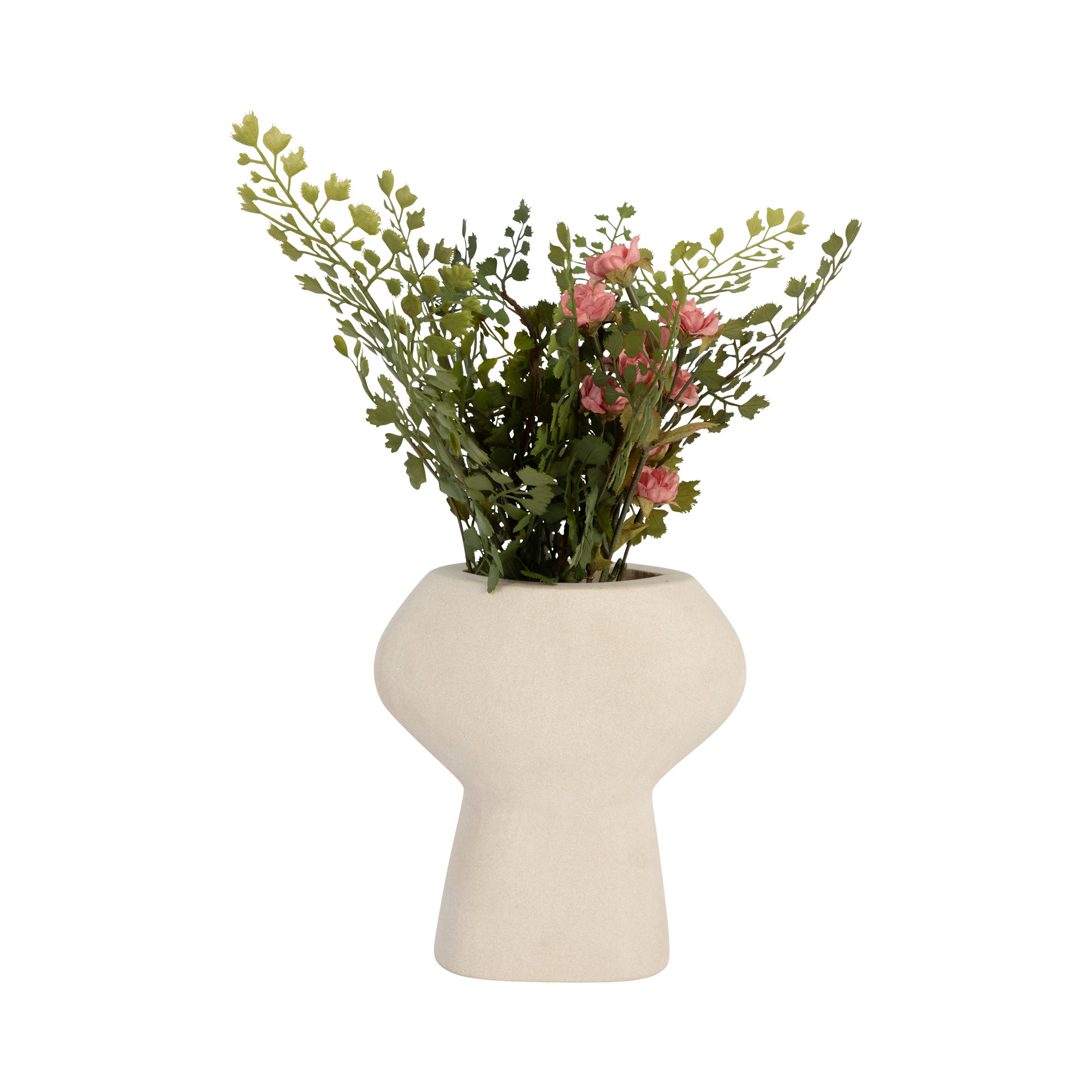 Harmony Handmade Stoneware Table Vase, 7" H x 6" W x 3" D