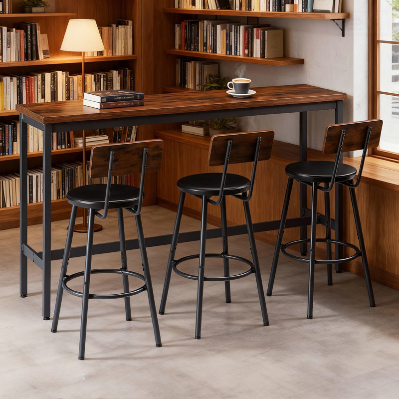 Ensemble de table et chaises de bar, tabourets de bar, table de bar pour la cuisine, la salle à manger, le salon, le bar, le café, les petits espaces